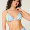 Triangelbikinitop met ruches Triangelbikinitop met ruches