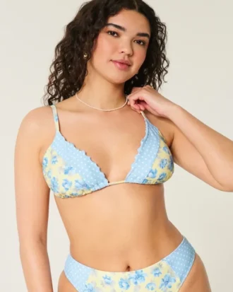 Triangelbikinitop met ruches