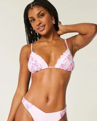 Triangelbikinitop met ruches