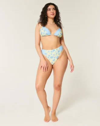 Triangelbikinitop met ruches