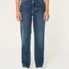 Ultra hoge taille, donkere wassing, rechte jeans uit de jaren 90 Ultra hoge taille, donkere wassing, rechte jeans uit de jaren 90