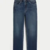 Ultra hoge taille, donkere wassing, rechte jeans uit de jaren 90 Ultra hoge taille, donkere wassing, rechte jeans uit de jaren 90