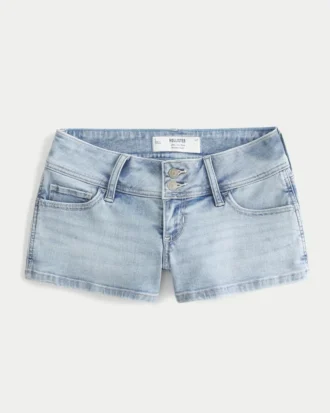 Ultra laag model lichtgewassen korte broek