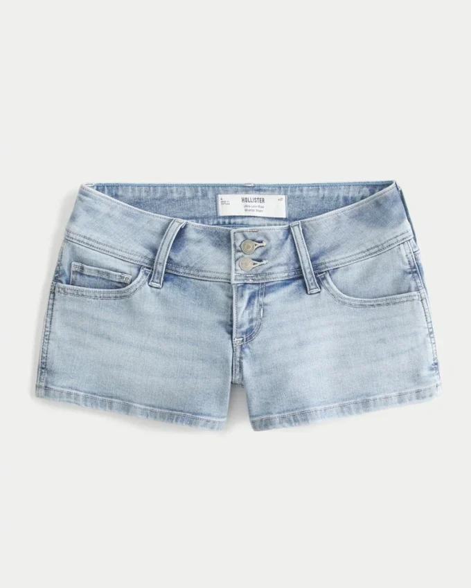 Ultra laag model lichtgewassen korte broek Ultra laag model lichtgewassen korte broek