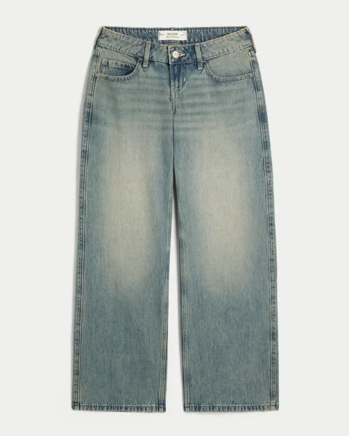 Ultra laag model, medium wassing, baggy jeans Ultra laag model, medium wassing, baggy jeans