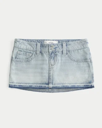 Ultra laag uitgesneden denim micro minirok