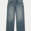 Ultra laag uitgesneden donkere baggy jeans Ultra laag uitgesneden donkere baggy jeans