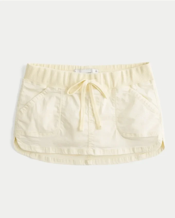 Ultra laag uitgesneden twill micro minirok Ultra laag uitgesneden twill micro minirok