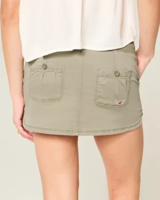 Ultra laag uitgesneden twill micro minirok