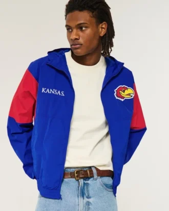 University of Kansas Jayhawks grafische windjack met capuchon