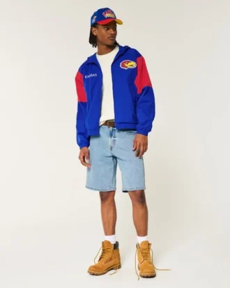 University of Kansas Jayhawks grafische windjack met capuchon