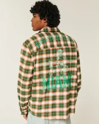 University of Miami Hurricanes grafisch flanellen shirt