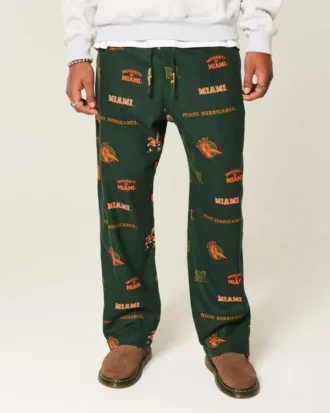University of Miami Hurricanes Grafische flanellen broek