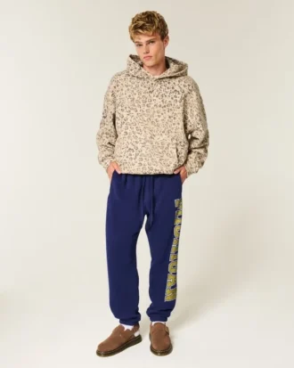 University of Michigan Wolverines Graphic Baggy Cinch Fleece Joggingbroek