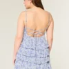 V-hals babydoll-mini-jurk met ruches V-hals babydoll-mini-jurk met ruches