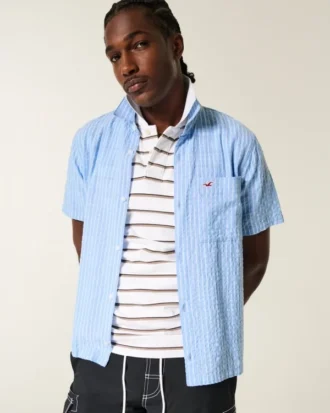 Vault Release Seersucker Icon-shirt met korte mouwen