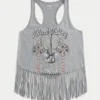 Velvet Valley Graphic Fringe Tanktop Velvet Valley Graphic Fringe Tanktop