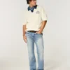 Y2K Distressed Medium Wash Straight Jeans Y2K Distressed Medium Wash Straight Jeans