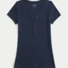 Y2K Henley met korte mouwen Y2K Henley met korte mouwen
