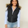 Y2K-vest met capuchon en rand van imitatiebont Y2K-vest met capuchon en rand van imitatiebont