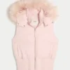 Y2K-vest met capuchon en rand van imitatiebont Y2K-vest met capuchon en rand van imitatiebont