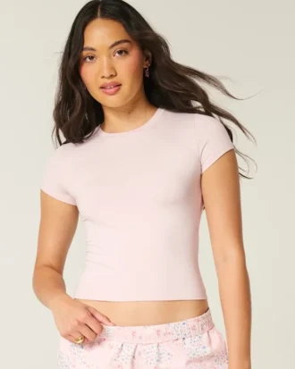 Zacht, stretch, naadloos baby-T-shirt