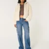 Zachte hoodie met rits en imitatiebont Zachte hoodie met rits en imitatiebont