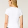 Zachte, stretch, naadloze stof Baby-T-shirt met ronde hals