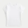 Zachte, stretch, naadloze stof Baby-T-shirt met ronde hals