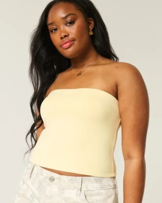 Zachte, stretch, naadloze tube top