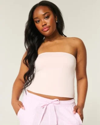 Zachte, stretch, naadloze tube top