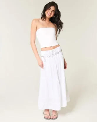 Zachte, stretch, naadloze tube top