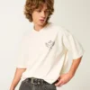 Zwaar baggy cropped Los Angeles grafisch voetbalshirt Zwaar baggy cropped Los Angeles grafisch voetbalshirt