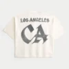 Zwaar baggy cropped Los Angeles grafisch voetbalshirt Zwaar baggy cropped Los Angeles grafisch voetbalshirt