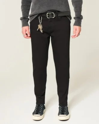Zwarte, kleurvaste atletische skinny jeans