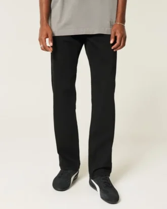 Zwarte, niet-verkleurende rechte jeans