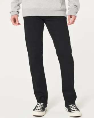 Zwarte, niet-vervagende slim straight jeans